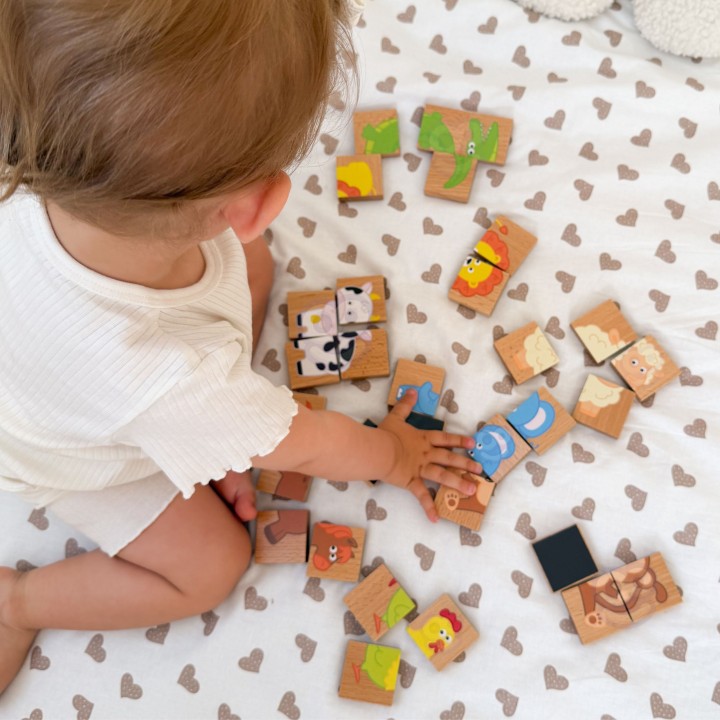 Drewniane Puzzle Magnetyczne Zwierzęta VIGA - Certyfikat FSC