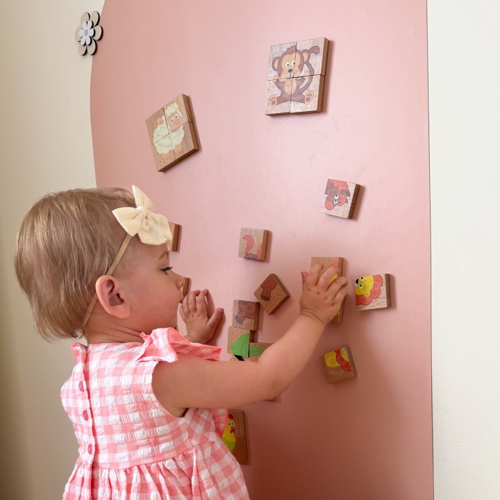 Drewniane Puzzle Magnetyczne Zwierzęta VIGA - Certyfikat FSC