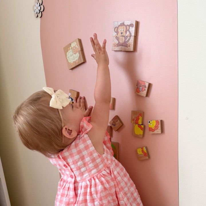 Drewniane Puzzle Magnetyczne Zwierzęta VIGA - Certyfikat FSC