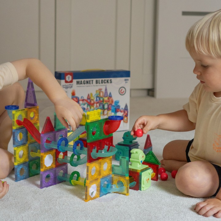 Klocki Magnetyczne WOOPIE 3D – Tor Kulkowy 170el. Edukacja