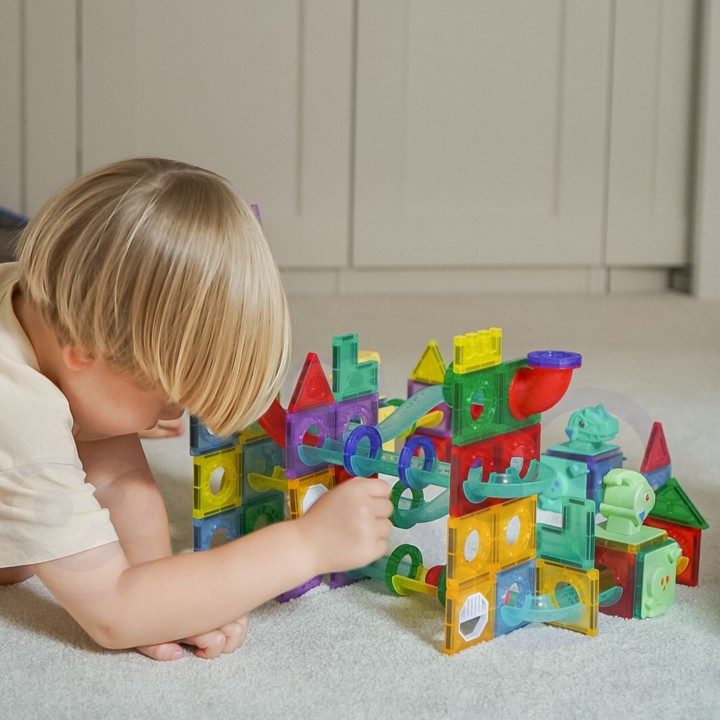 Klocki Magnetyczne WOOPIE 3D – Tor Kulkowy 170el. Edukacja