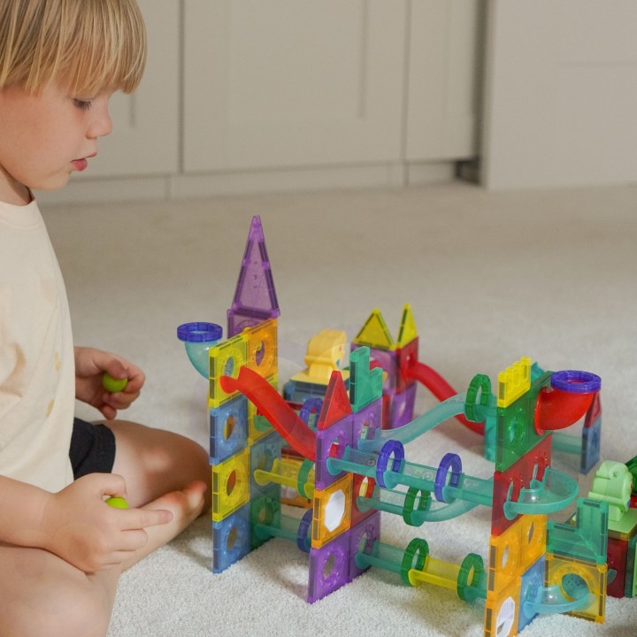 Klocki Magnetyczne WOOPIE 3D – Tor Kulkowy 170el. Edukacja