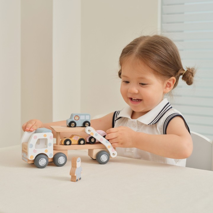 Wooden Car Transporter VIGA PolarB 18m+