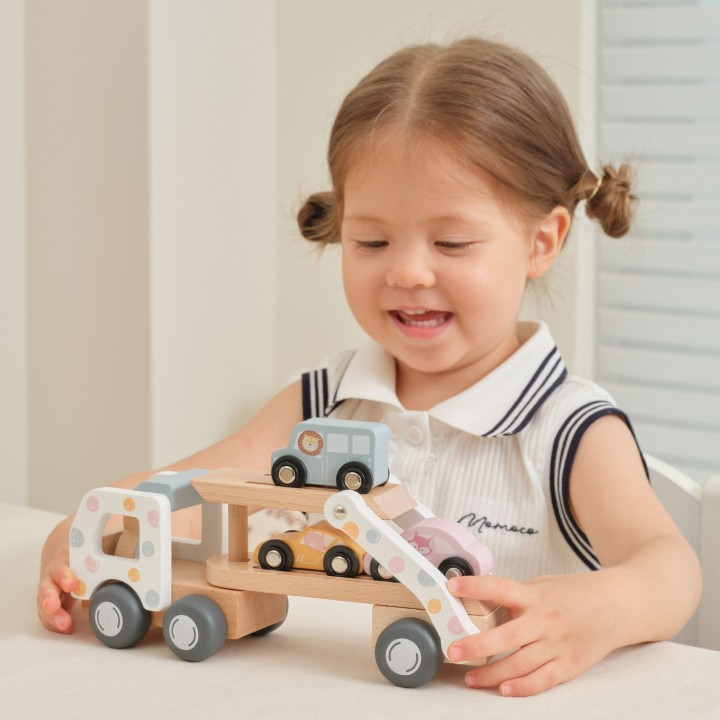 Wooden Car Transporter VIGA PolarB 18m+