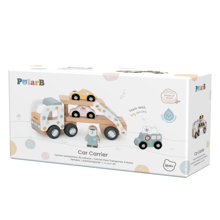 Wooden Car Transporter VIGA PolarB 18m+