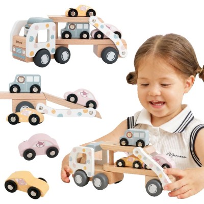 Wooden Car Transporter VIGA PolarB 18m+