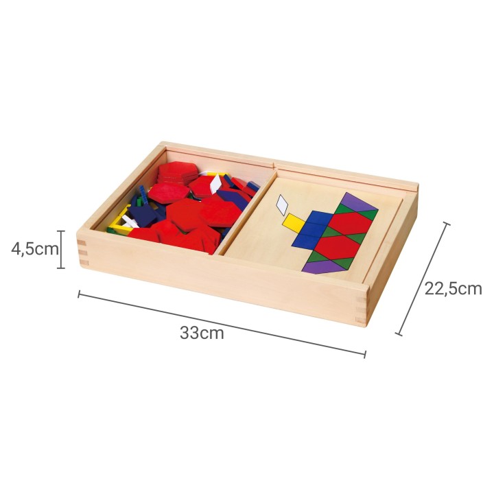 VIGA Mozaika Geometryczna Klocki Układanka Montessori 148 el.