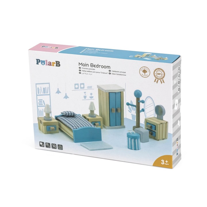VIGA PolarB Dollhouse Bedroom Furniture Set