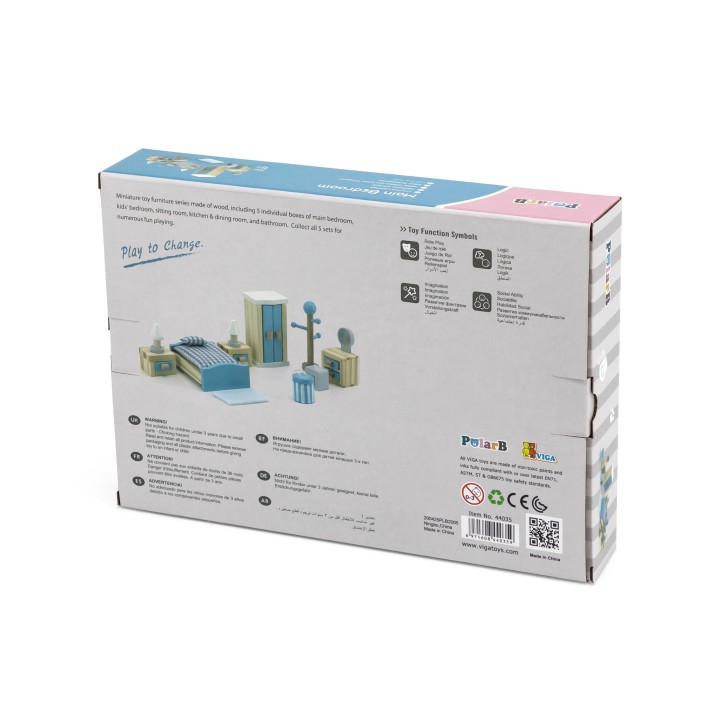 VIGA PolarB Dollhouse Bedroom Furniture Set