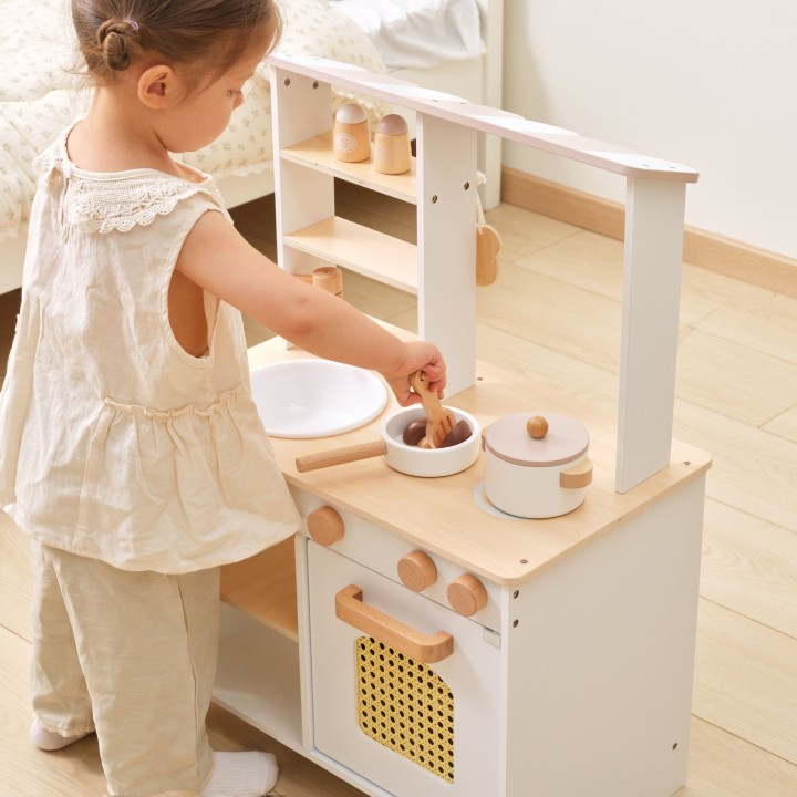 Wooden Kitchen and Shop 2 in 1 White VIGA PolarB