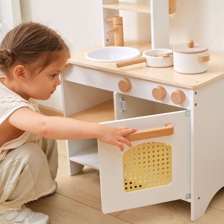 Wooden Kitchen and Shop 2 in 1 White VIGA PolarB