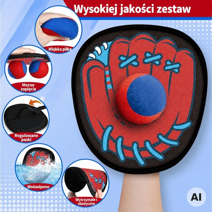 WOOPIE Toss Game Skill Game with Velcro 5 pcs.