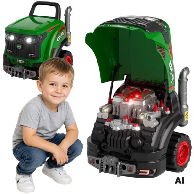 WOOPIE Interaktywny Warsztat Mechaniczny Traktor 60 el - Zabawka