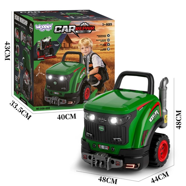 WOOPIE Interaktywny Warsztat Mechaniczny Traktor 60 el - Zabawka