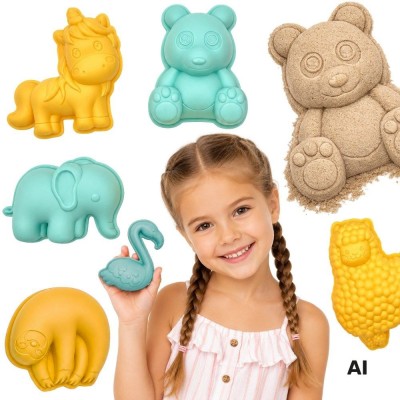 WOOPIE Sand Molds 6 pcs - Creative beach fun