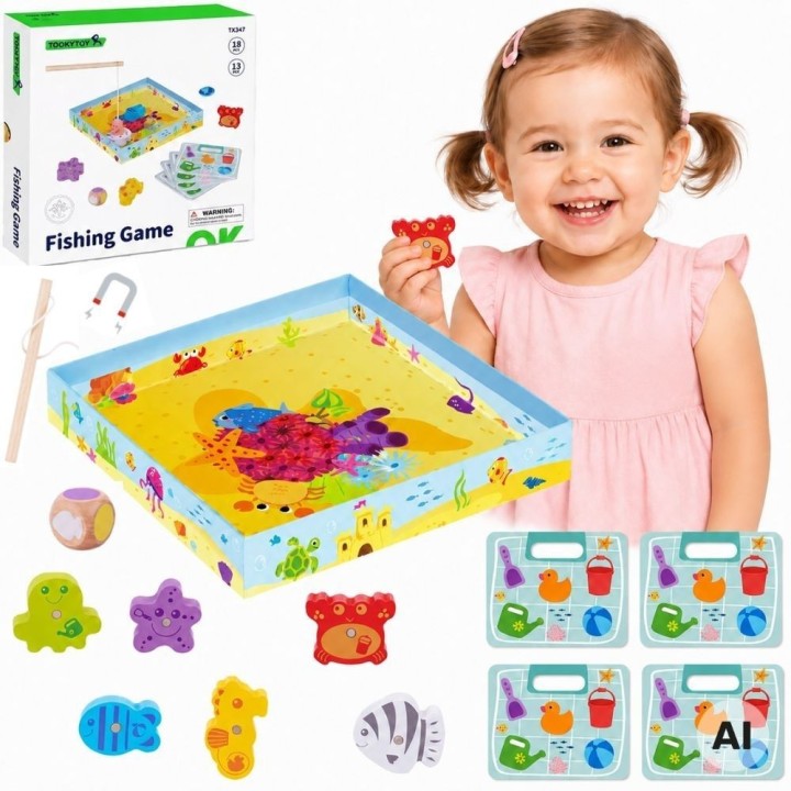 TOOKY TOY Gra Łowienie Rybek - Zręcznościowa Zabawka dla Dzieci