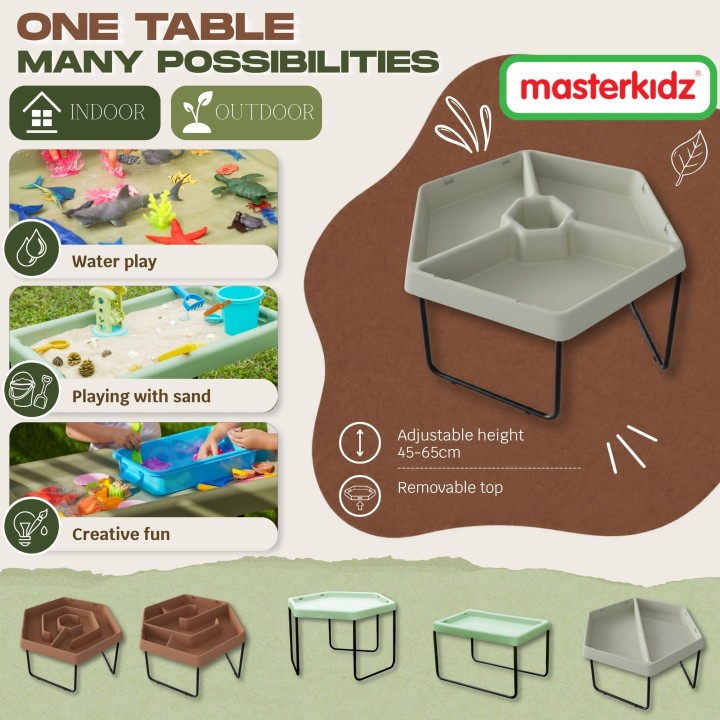 Masterkidz Hexagonal Sensory Tray – STEM, Sorting, Learning