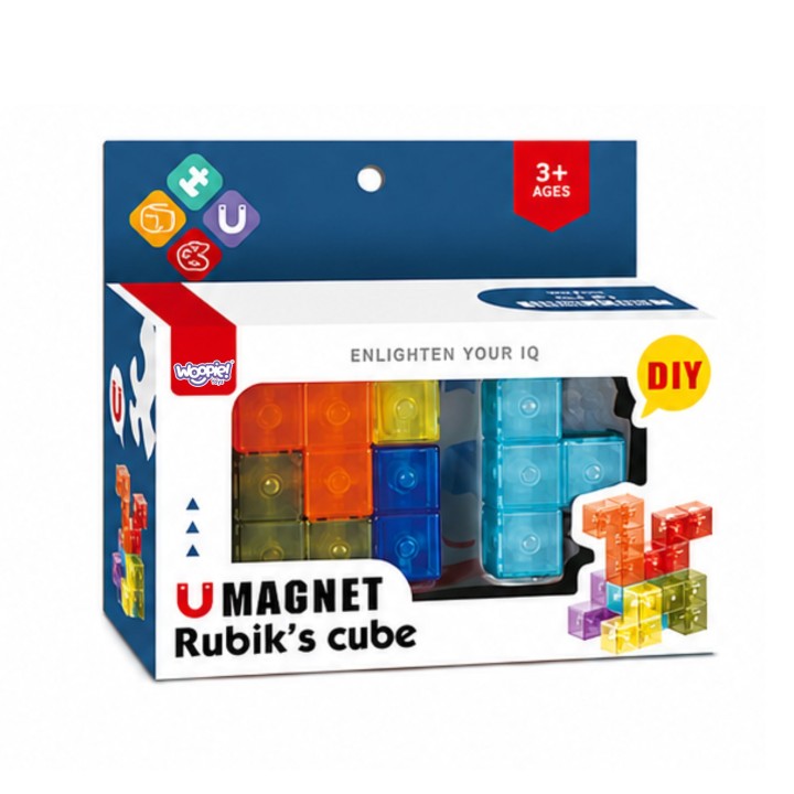 Klocki magnetyczne Tetris układanka kostka DIY 3D edukacyjne