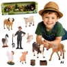 WOOPIE Large Set of Farm Animals Farmer Figurines Accessories 3+