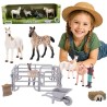 WOOPIE Farm Horses Figure Set Little Farmer 11 pcs Accessories