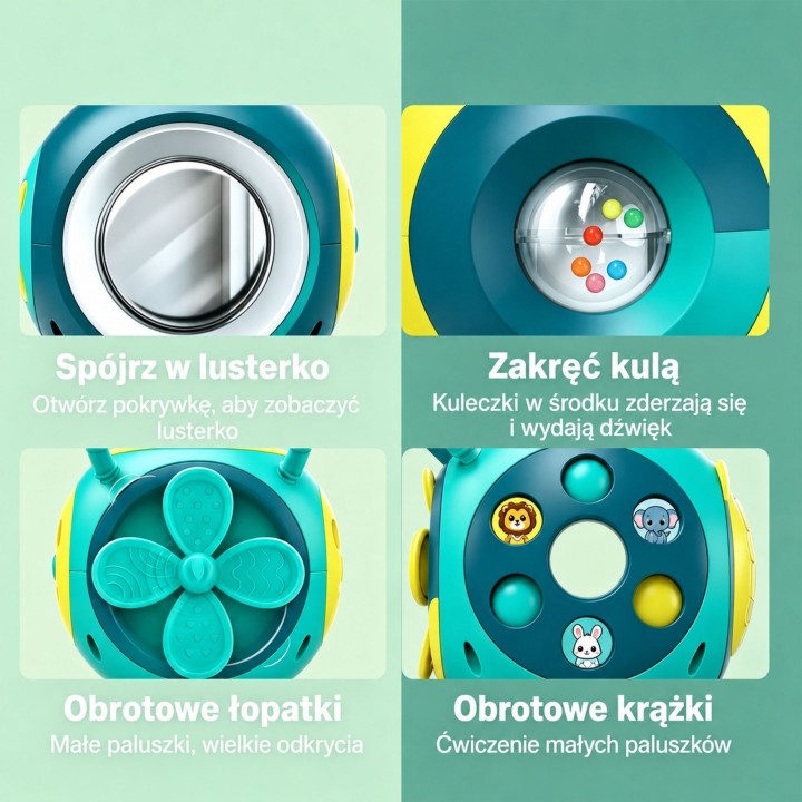 Interaktywna Kula Edukacyjna Montessori Pianinko Sorter Woopie