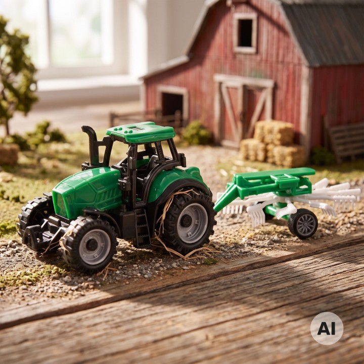 WOOPIE Farm Tractor with Rake - Toy for Children