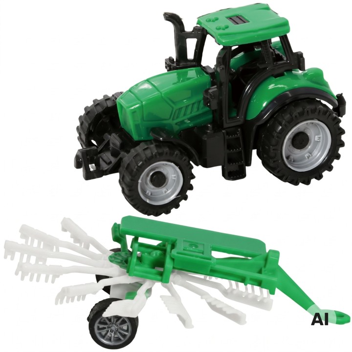 WOOPIE Farm Tractor with Rake - Toy for Children