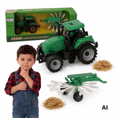 WOOPIE Farm Tractor with Rake - Toy for Children