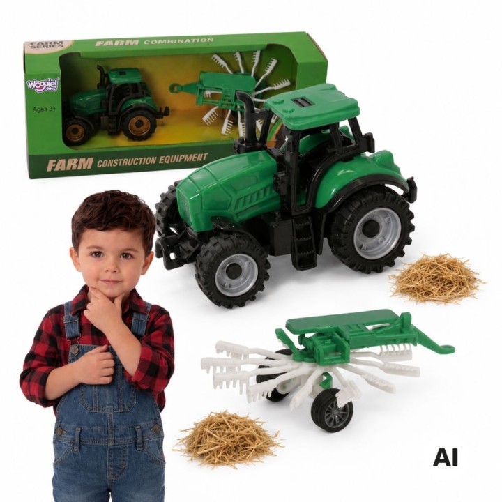 WOOPIE Farm Tractor with Rake - Toy for Children
