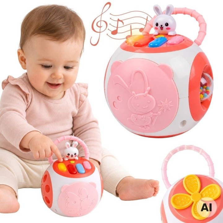 Woopie Interactive Montessori Educational Ball Sorter Piano Pink