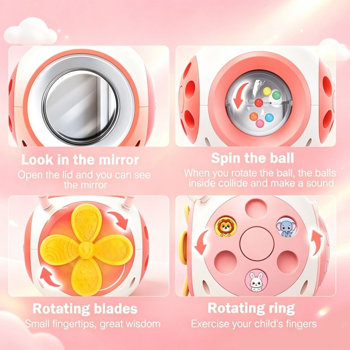 Woopie Interactive Montessori Educational Ball Sorter Piano Pink