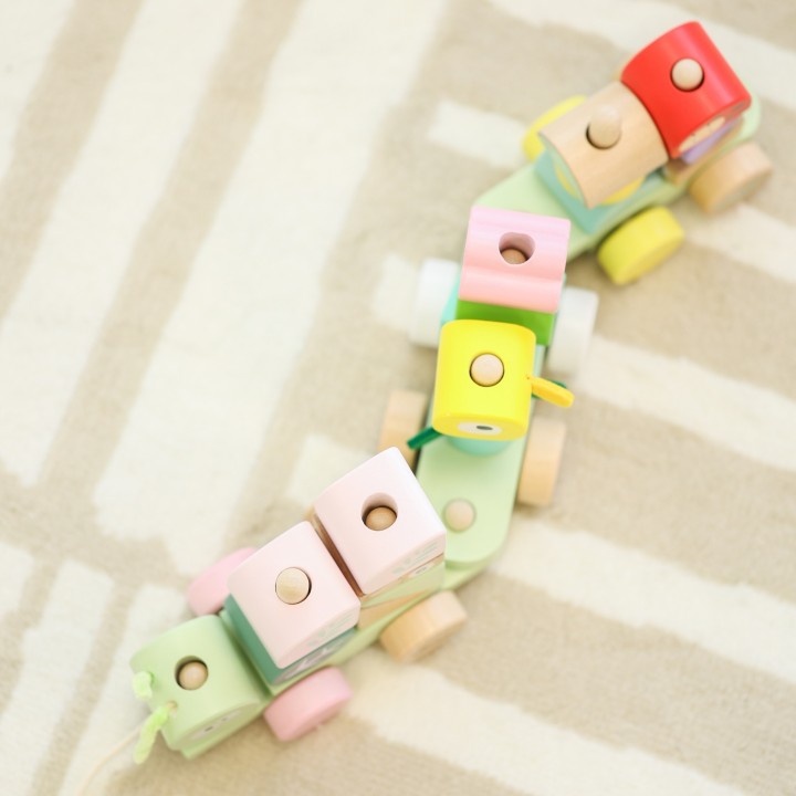 CLASSIC WORLD Montessori Wooden Caterpillar Train Puzzle