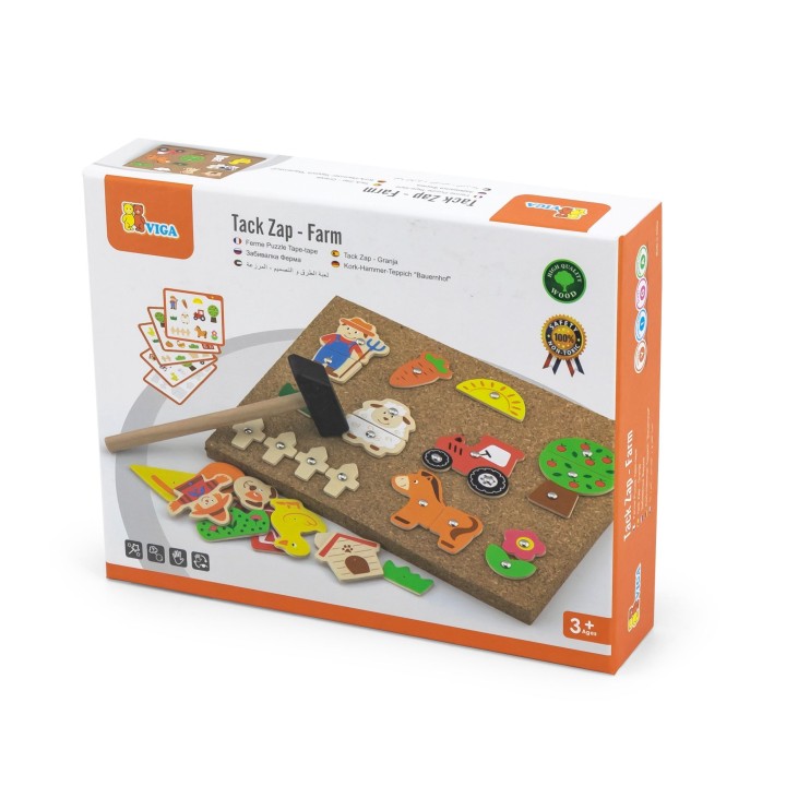 Wooden Nail Art Farm Viga Toys Cork Board