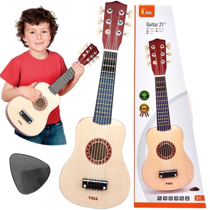 Viga Wooden Guitar for Kids 21" 6 Strings - Natural