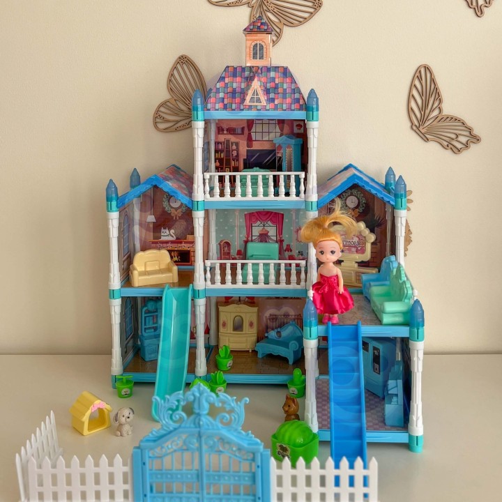 DIY Domek dla Lalek Snow Garden 191 el. Woopie - Z Oświetleniem