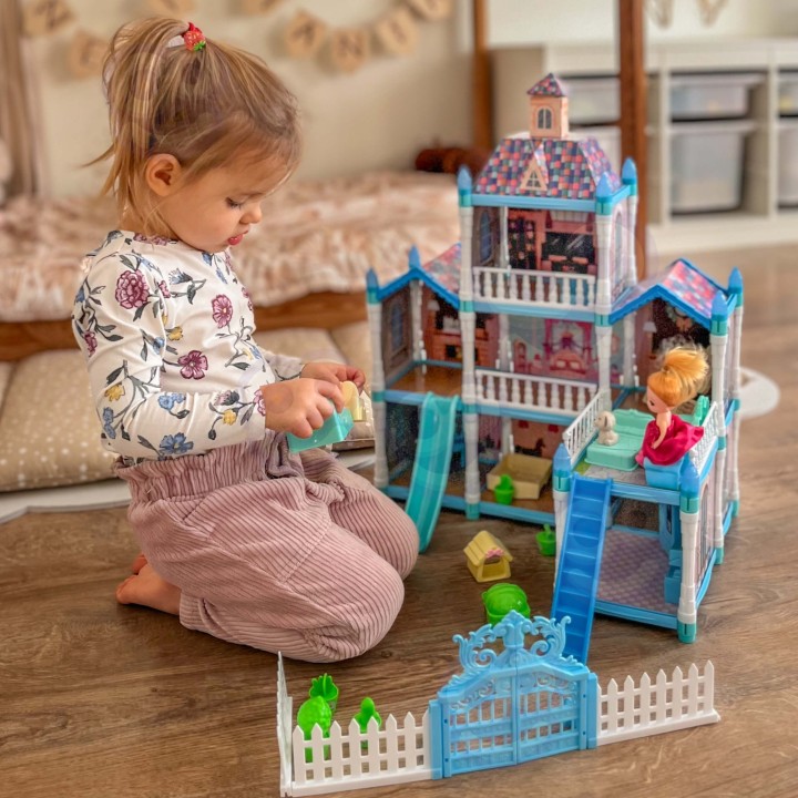 DIY Domek dla Lalek Snow Garden 191 el. Woopie - Z Oświetleniem
