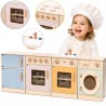 VIGA PolarB Wooden Kitchen Set XL Washing Machine Stove Dishwasher