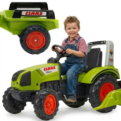 FALK Traktor na Pedały Claas z Przyczepką dla Dzieci od 3 lat