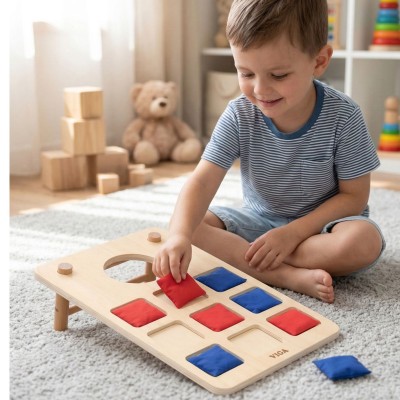 Viga Gra Zręcznościowa 2w1: Kółko-Krzyżyk i Cornhole – Super Zabawka!