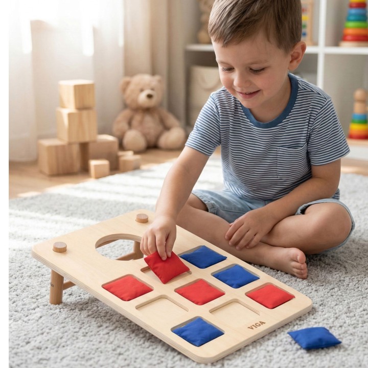 Viga 2-in-1 Skill Game: Tic-Tac-Toe and Cornhole – Super Toy!