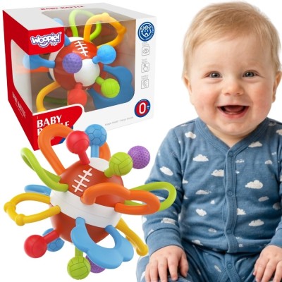WOOPIE Rattle Teether Sensory Ball for Babies 0+