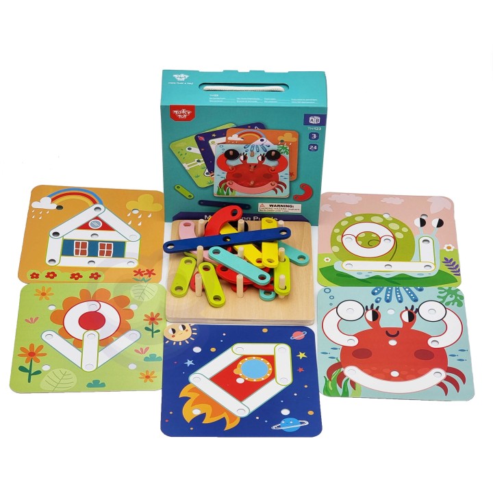 Wooden Mosaic Puzzle Tooky Toy - SEO Educational Toy