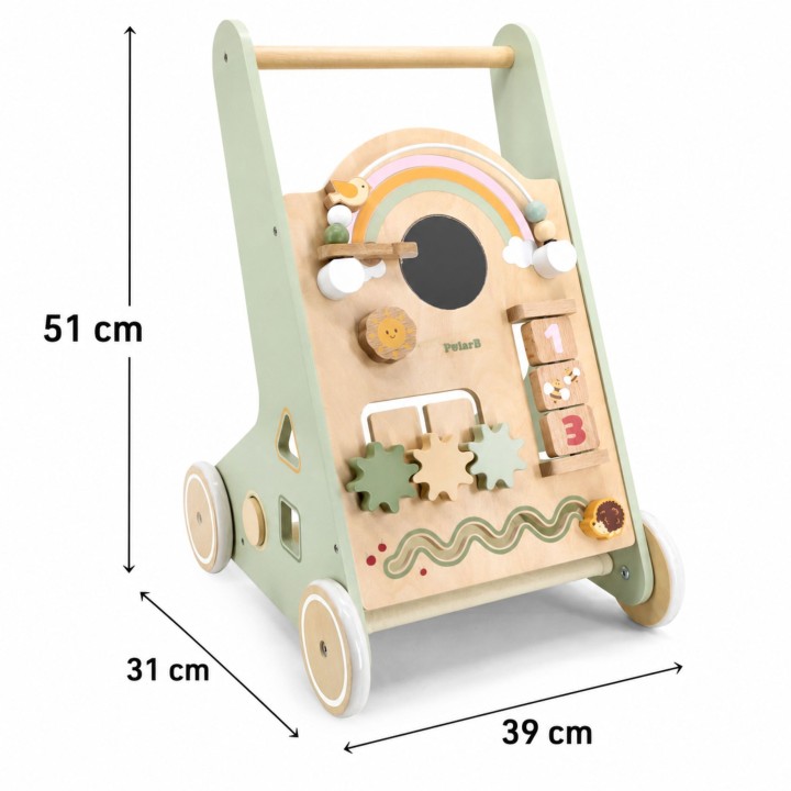 Wooden Walker VIGA PolarB Green - Educational Toy
