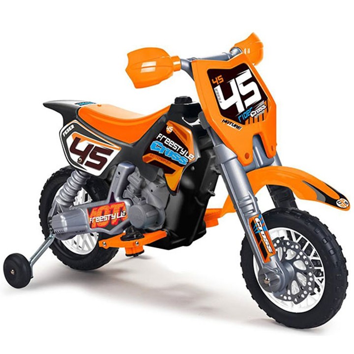 FEBER Motocykl Cross Akumulator 6V Pomarańczowy dla Dzieci