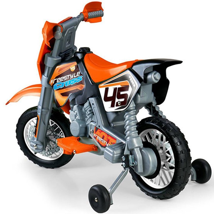 FEBER Motorcycle Cross Battery 6V Orange for Children