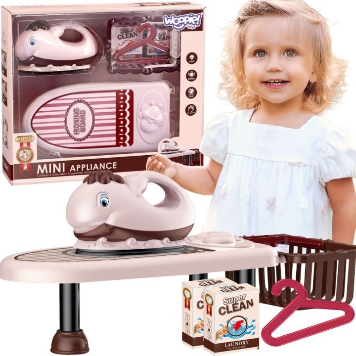 Ironing Set Iron Board Basket Woopie - Household Appliances Toy