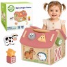 WOOPIE GREEN Wooden Farm Shape and Color Sorter 13 pcs.