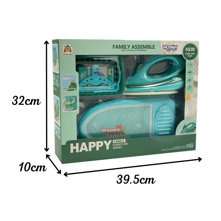 WOOPIE 2-in-1 Ironing Set: Board, Iron + Basket 6 pcs.