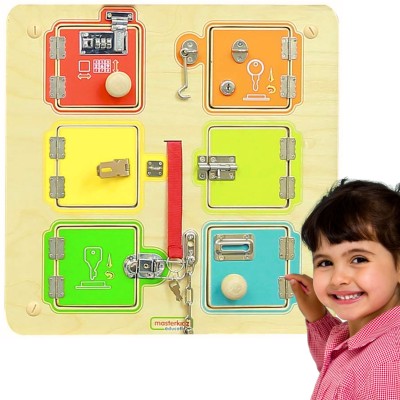 MASTERKIDZ Manipulative Board for Learning to Open Locks