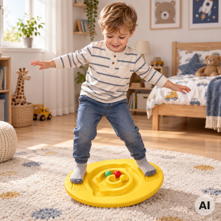 WOOPIE Oval Balance Board Maze